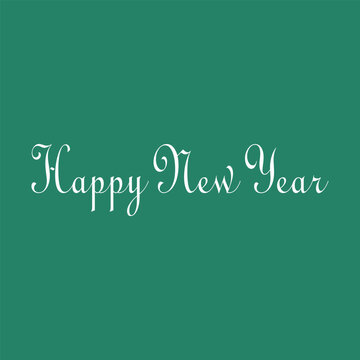 Happy New Year. picture. postcard. vector. green background