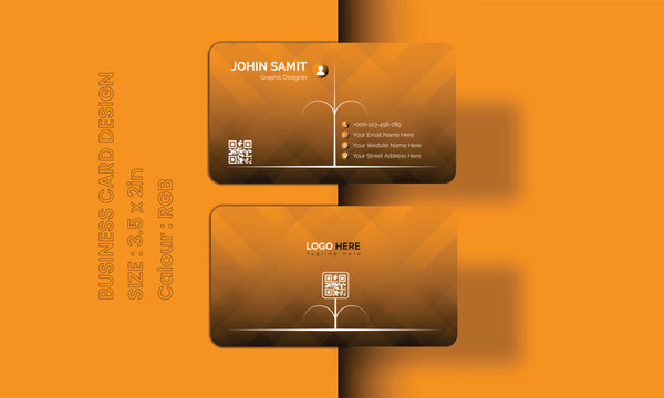 Professional Business Card, Personal visiting card, Modern business card design, Creative business card design, Modern presentation card design, Professional visiting card design, Vector illustration 