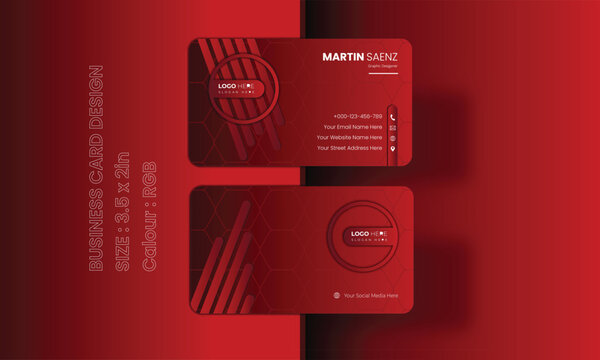 Professional Business Card, Personal visiting card, Modern business card design, Creative business card design, Modern presentation card design, Professional visiting card design, Vector illustration 