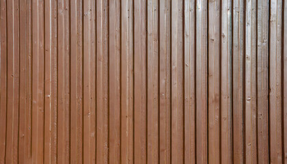 Fototapeta premium Brown clapboard wall, Old wooden plank background 