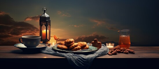 Fasting prayer. Meals served before dawn (suhoor) and after sunset (iftar), with family or community. Holy month: Ramadan.