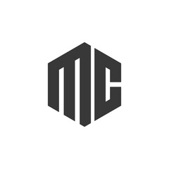 MC logo Vector Design Black on White Background