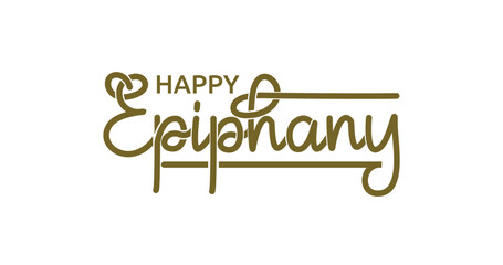 Happy Epiphany Day Handwritten Flat Illustration. Great for Christian festivals to Faith in the Divinity of Jesus Since His Coming to the World. Vector illustration