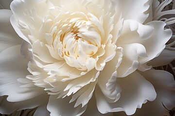  a close up of a white flower on a black and white background with a white center in the middle of the center of the flower.