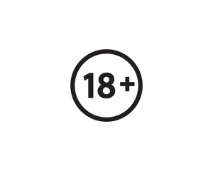 Adult sign icon vector symbol design illustration