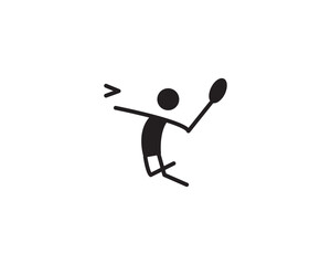 Fototapeta na wymiar Badminton icon vector symbol design illustration.