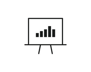 Bar chart icon vector symbol design illustration
