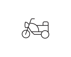 Cruiser bike icon vector symbol design illustration