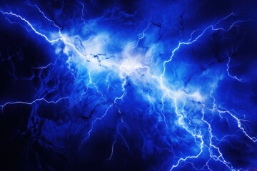  a blue and black background with a lot of lightening in the middle of the image and a black background with a lot of lightening in the middle. - obrazy, fototapety, plakaty