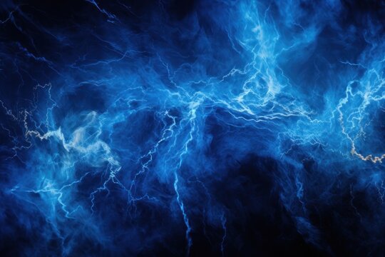  a blue and black background with a large amount of lightening in the middle of the image and a large amount of lightening in the middle of the image.