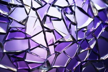 a close up view of a purple surface with many small pieces of glass on top of it, as well as a purple background.