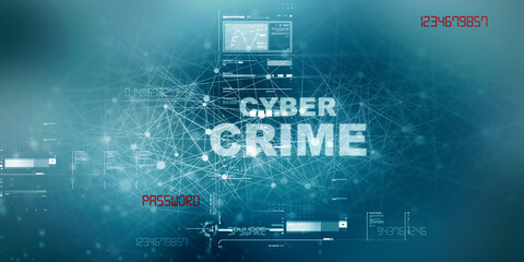 2d illustration abstract Cyber crime