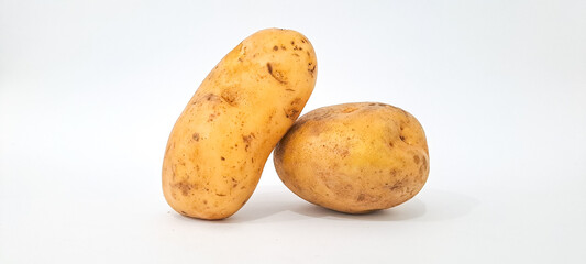 potatoes isolated on white background