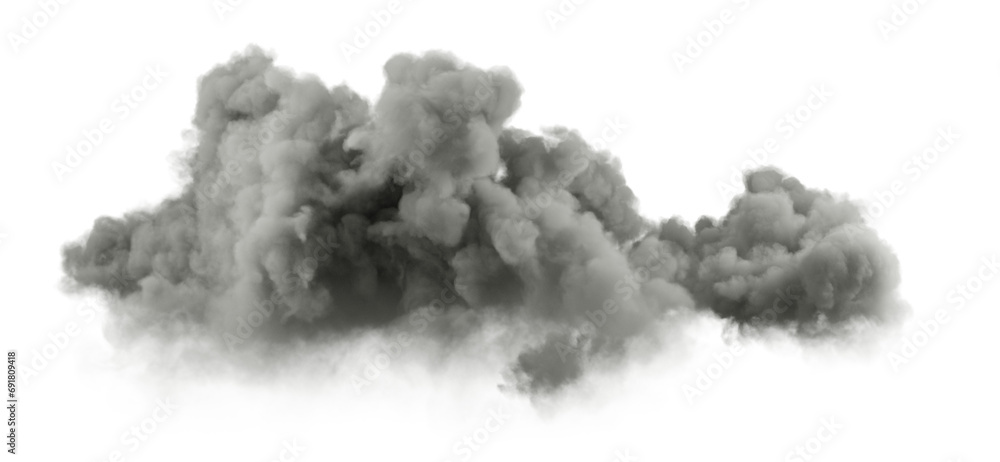 Aufkleber isolated rainstorm darkness clouds on transparency background 3drender png