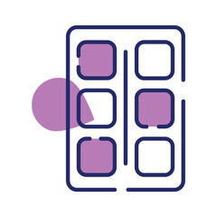 Premium icon of color palette in trendy flat style, painting tools