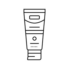 toothpaste hygiene line icon vector. toothpaste hygiene sign. isolated contour symbol black illustration