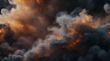  Creative Abstract fire smoke background. Abstract smoke waves Backgrounds.  AI generated image