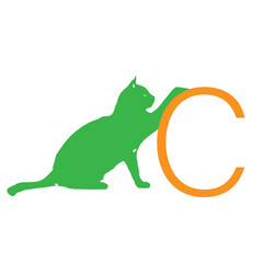 C letter logo with dog