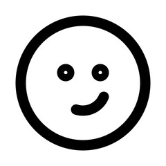 Faint Smile Line UI Icon