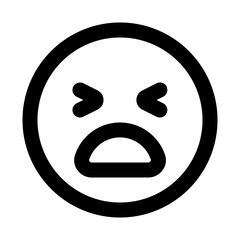 Suprised Line UI Icon