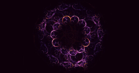 3D manual rendering abstract round light background