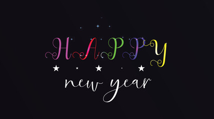 Naklejka na ściany i meble 2024 Happy new year colorful and gradient text design eps and jpg design