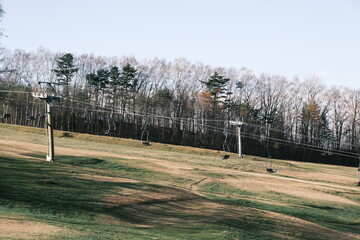 雪降る前のスキー場