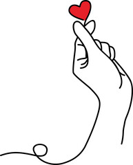 hand holding a heart