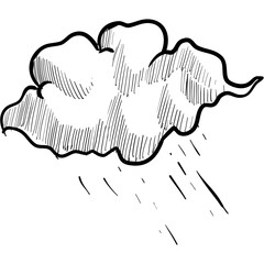rain cloud handdrawn illustration