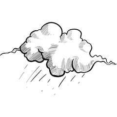 rain cloud handdrawn illustration