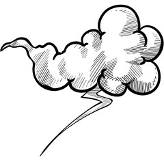rain cloud handdrawn illustration