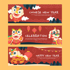 Lion Dance in Chinese New Year