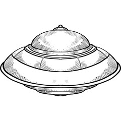 UFO handdrawn illustration
