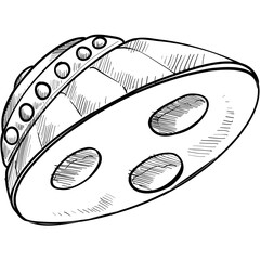 UFO handdrawn illustration