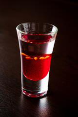 alcohol shots in the bar