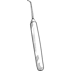 dentist tools handdrawn illustration