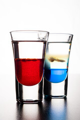alcohol shots in the bar