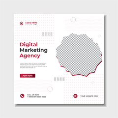  Editable minimal square banner template, social media post design