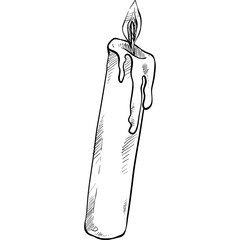candle handdrawn illustration