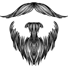 Obraz premium beard handdrawn illustration