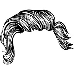 Obraz premium male hairstyle handdrawn illustration