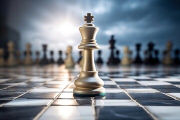 A chess pawn positioned strategically on a chessboard, symbolizing the path to success