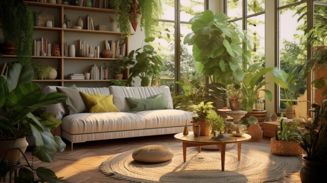 livingroom with plants