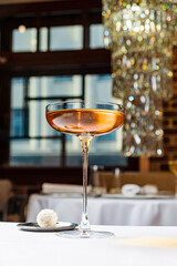 Christmas cocktail on the catering table