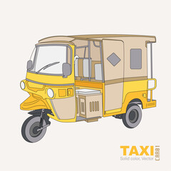 Car Illustration 01 - illustration of a taxi