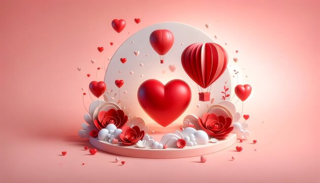 Imágenes para San Valentín de Corazones, osito de peluche, rosas 