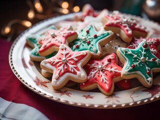 Obraz na płótnie Canvas Colorful Christmas cookies