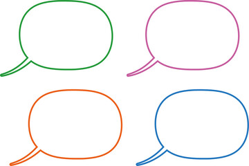 シンプルな吹き出しセット