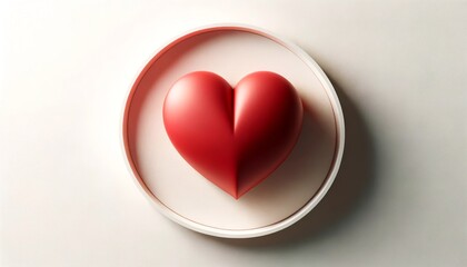 Corazón rojo para el día de San Valentín