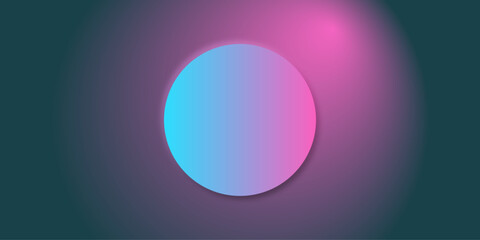 modern holographic background. circle in center on backdrop. vector illustration